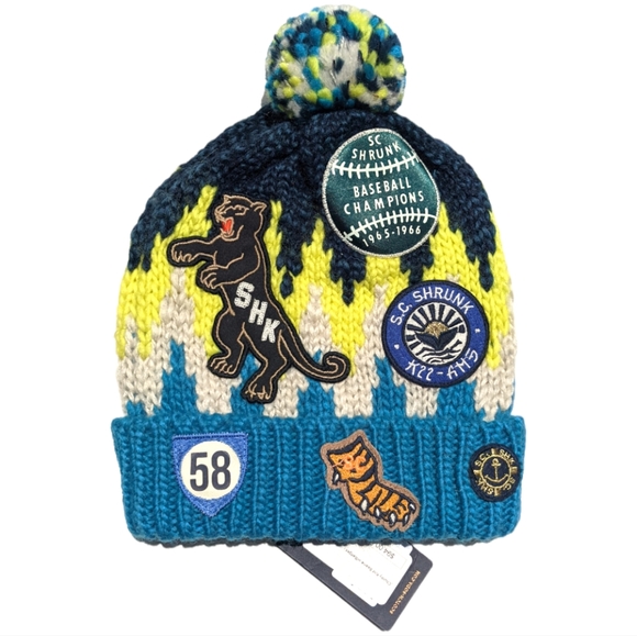 Scotch & Soda S Chunky Knit Beanie with Badges - Picture 2 of 6